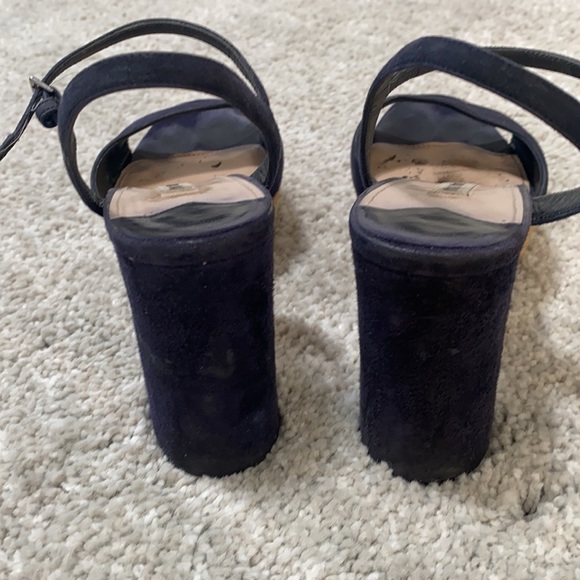 Platform Miu Miu Blue Suede Shoes - Picture 3 of 7